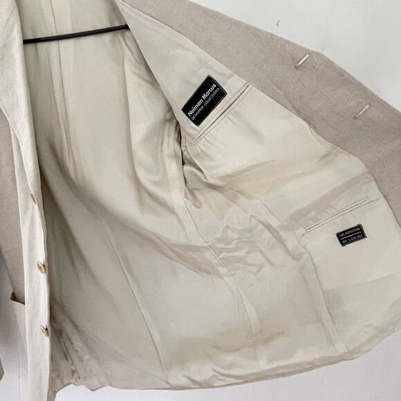 Valentino Neiman Marcus Blazer 37R Linen Cotton Classic Fit Mens Sport Coat - Picture 13 of 16